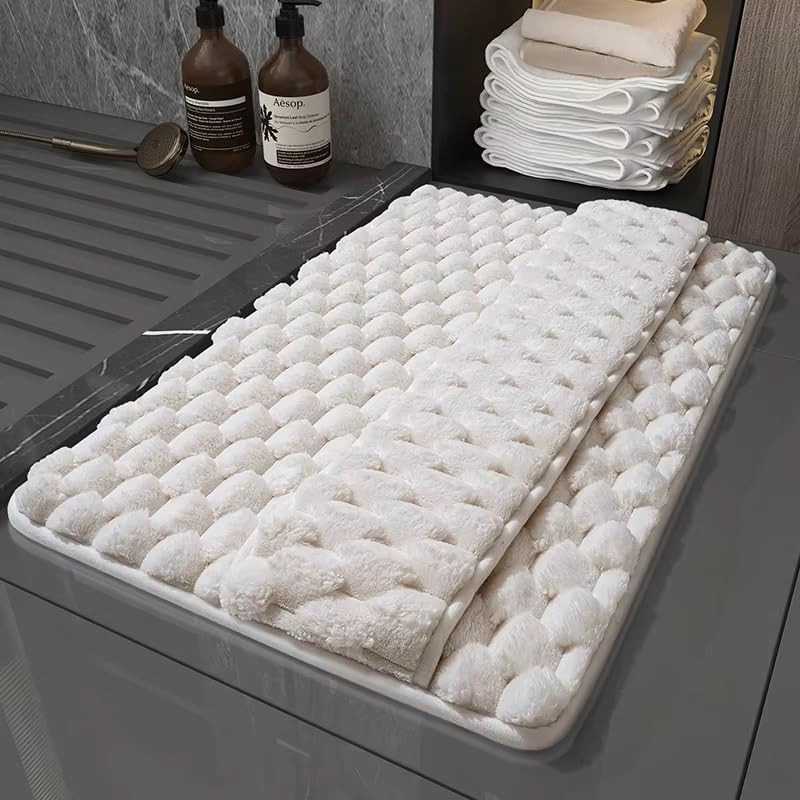 Homero Ultra Soft Memory Foam Door and Bath Mat Coral Fleece Surface