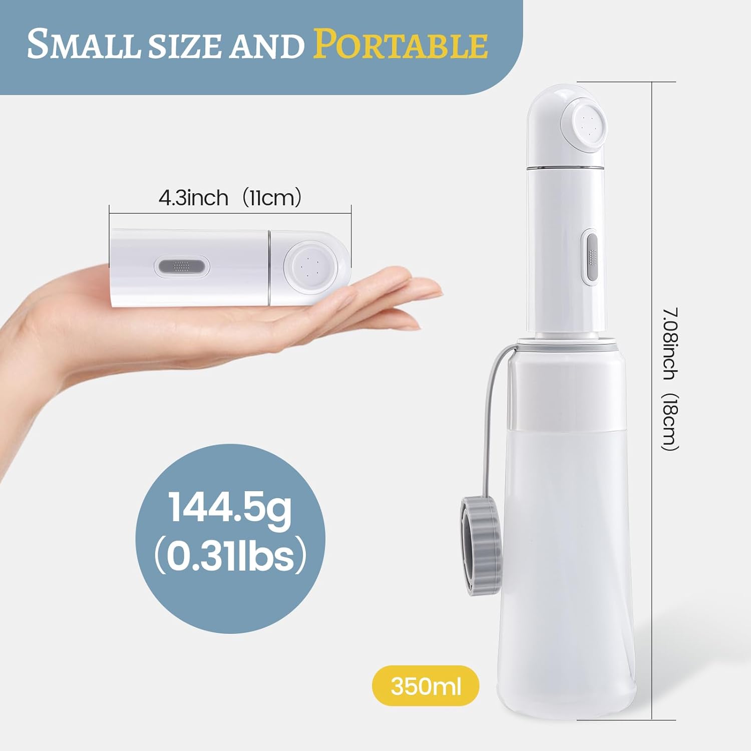 HOMERO Compact Rechargeable Electric Portable Bidet Set - 350ml