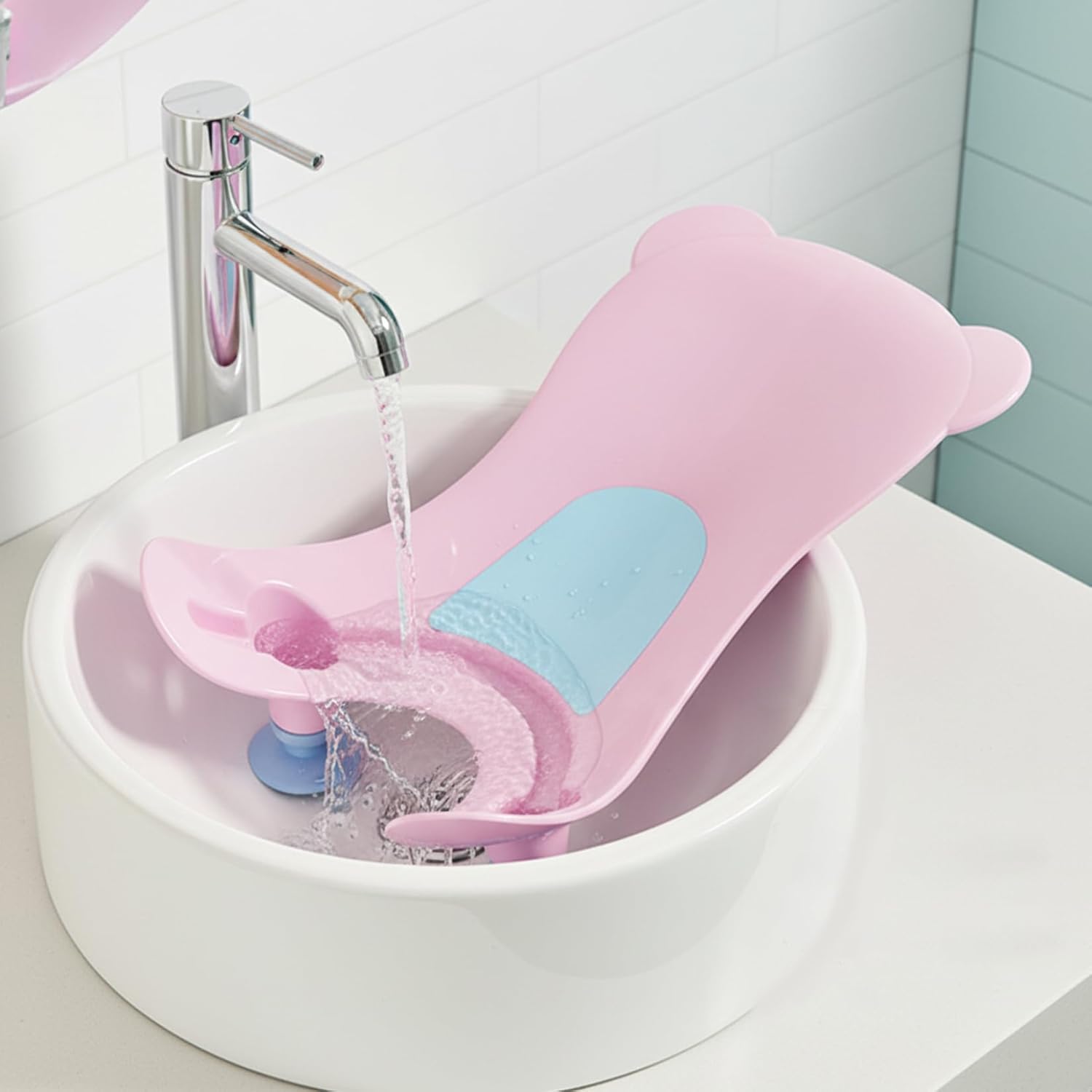 Ergonomic Infant Baby Butt Washing Foldable Basin