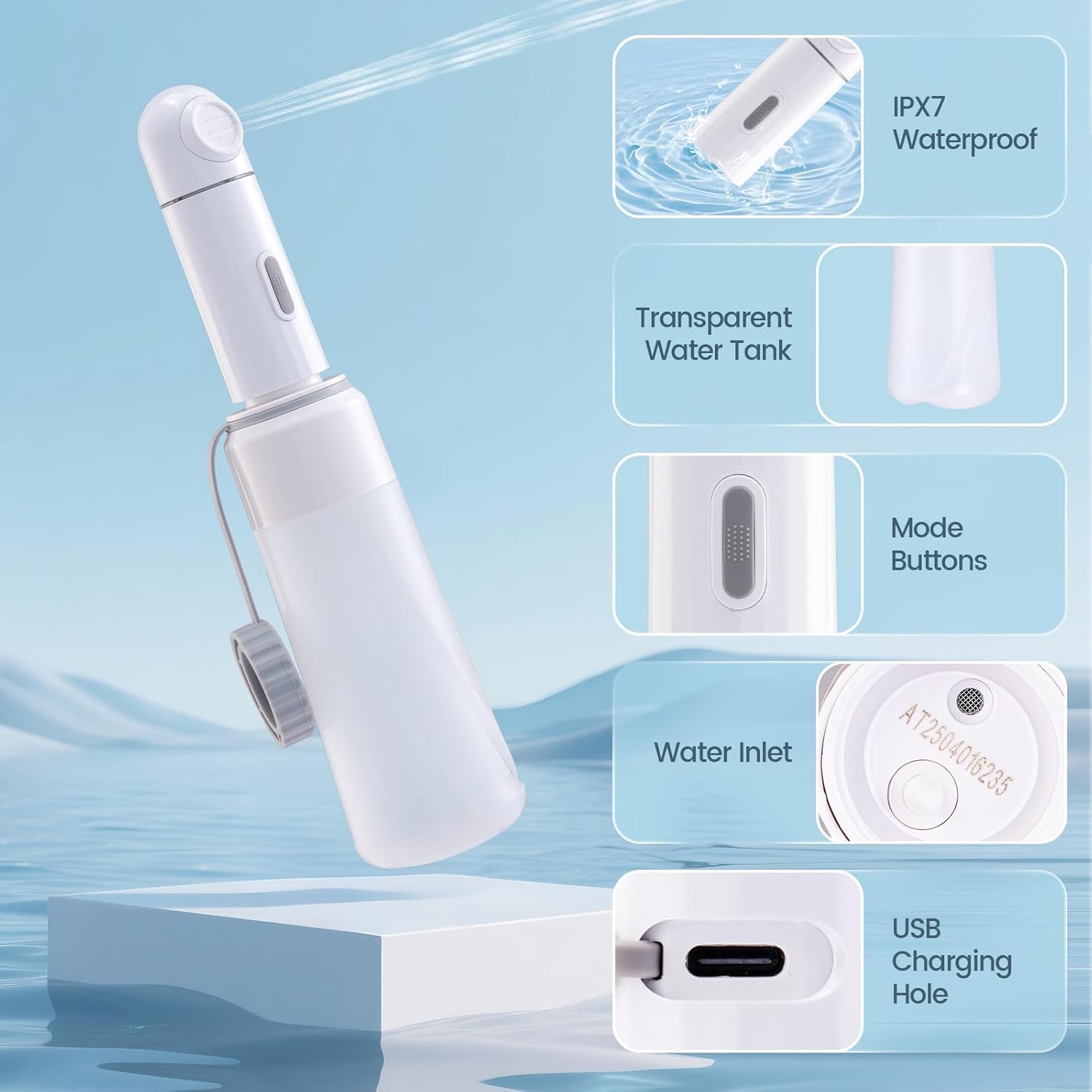 HOMERO Compact Rechargeable Electric Portable Bidet Set - 350ml