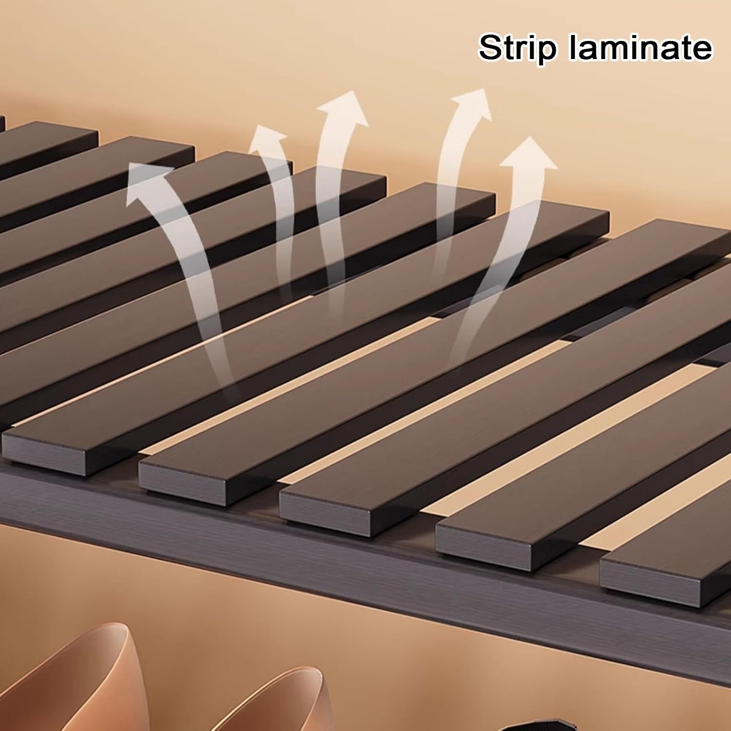 Foldable Space Saving Bamboo Multi Purpose Shoe Storage Rack