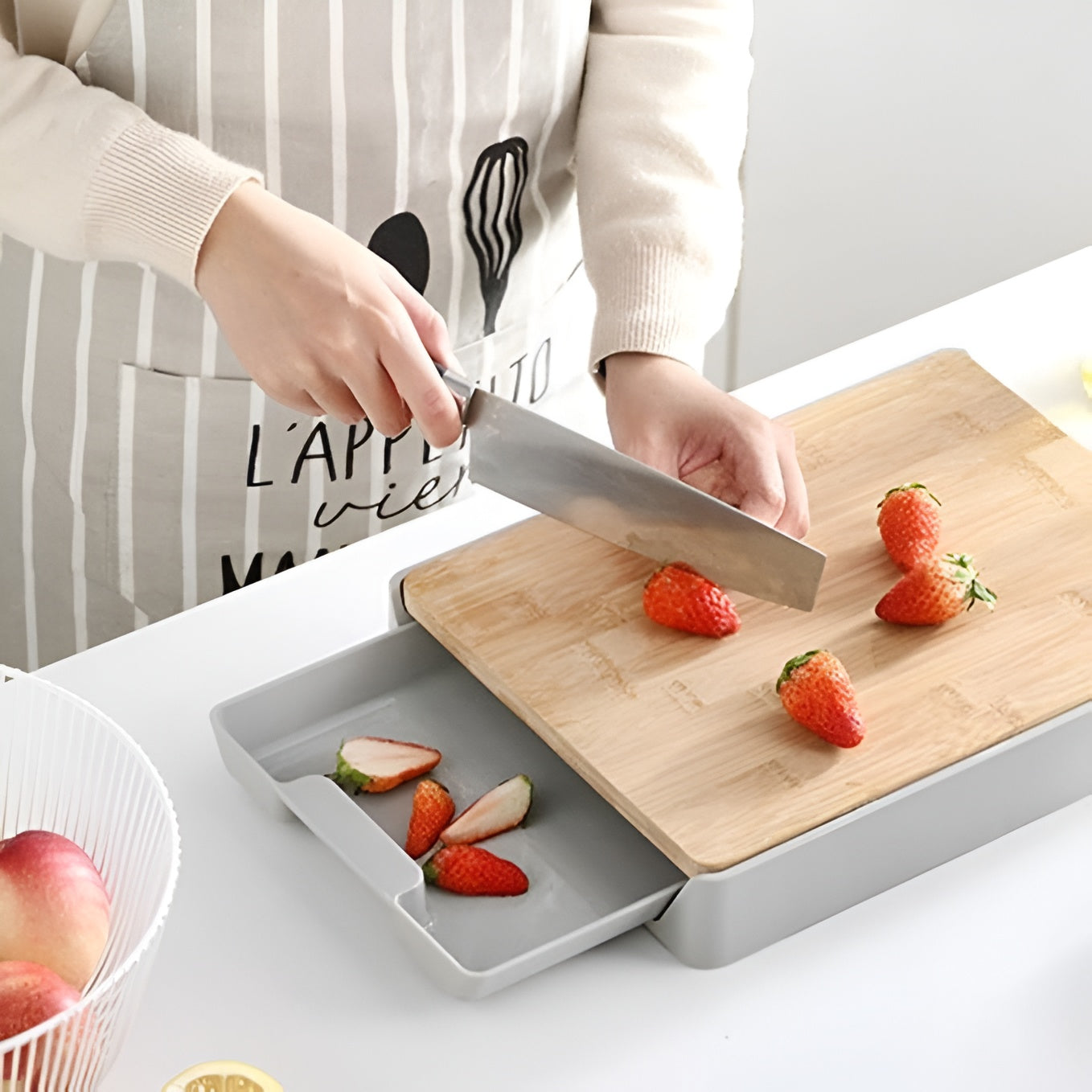 Homero Multipurpose Chopping Board with Removable Pull Out Drawer