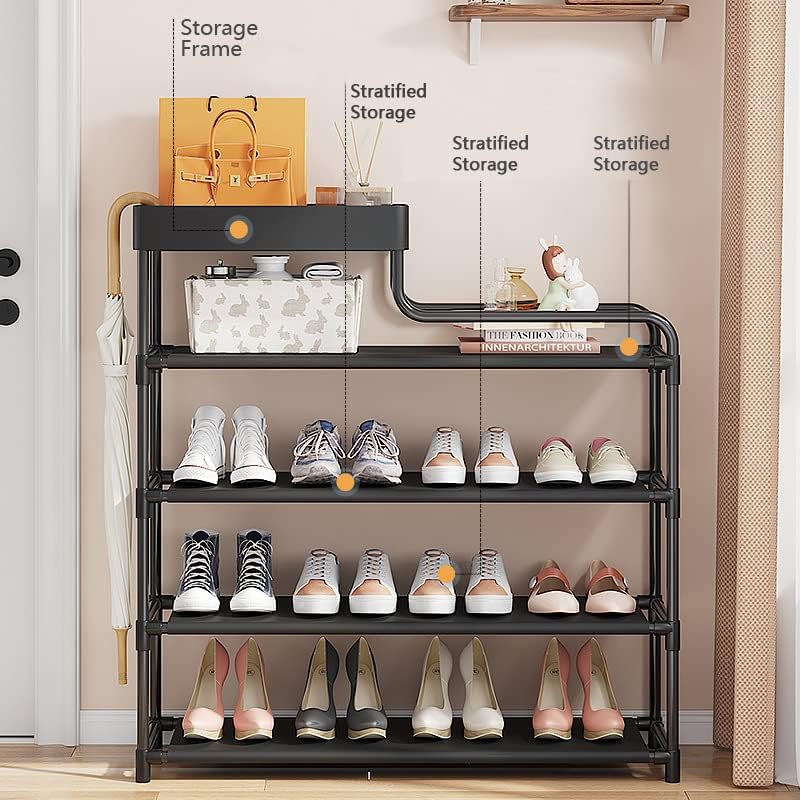 5 Layer Multipurpose Metal Shelving Cabinet Shoe Storage  Rack Organizer