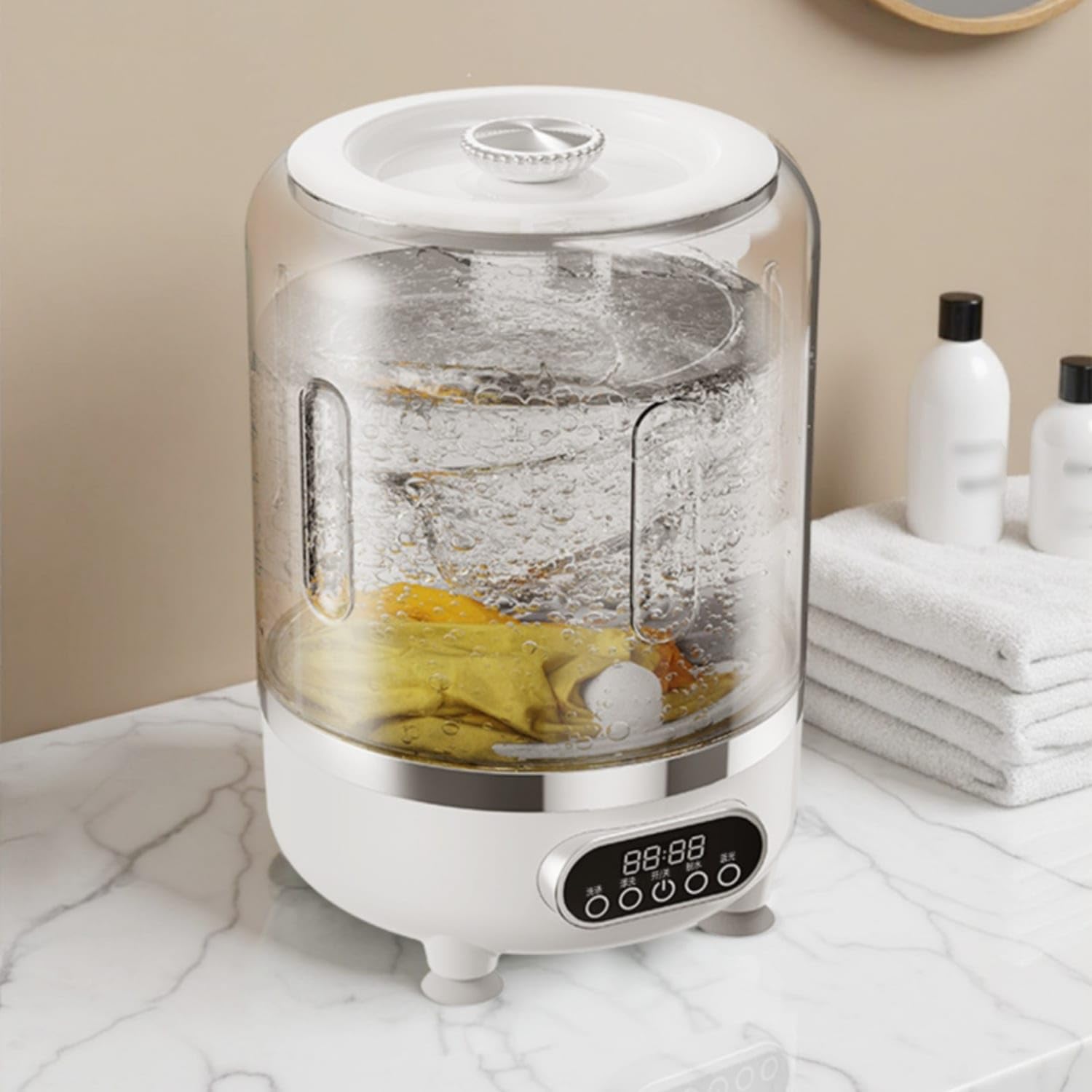 Automatic Portable Mini Washing Machine with Spin Basket