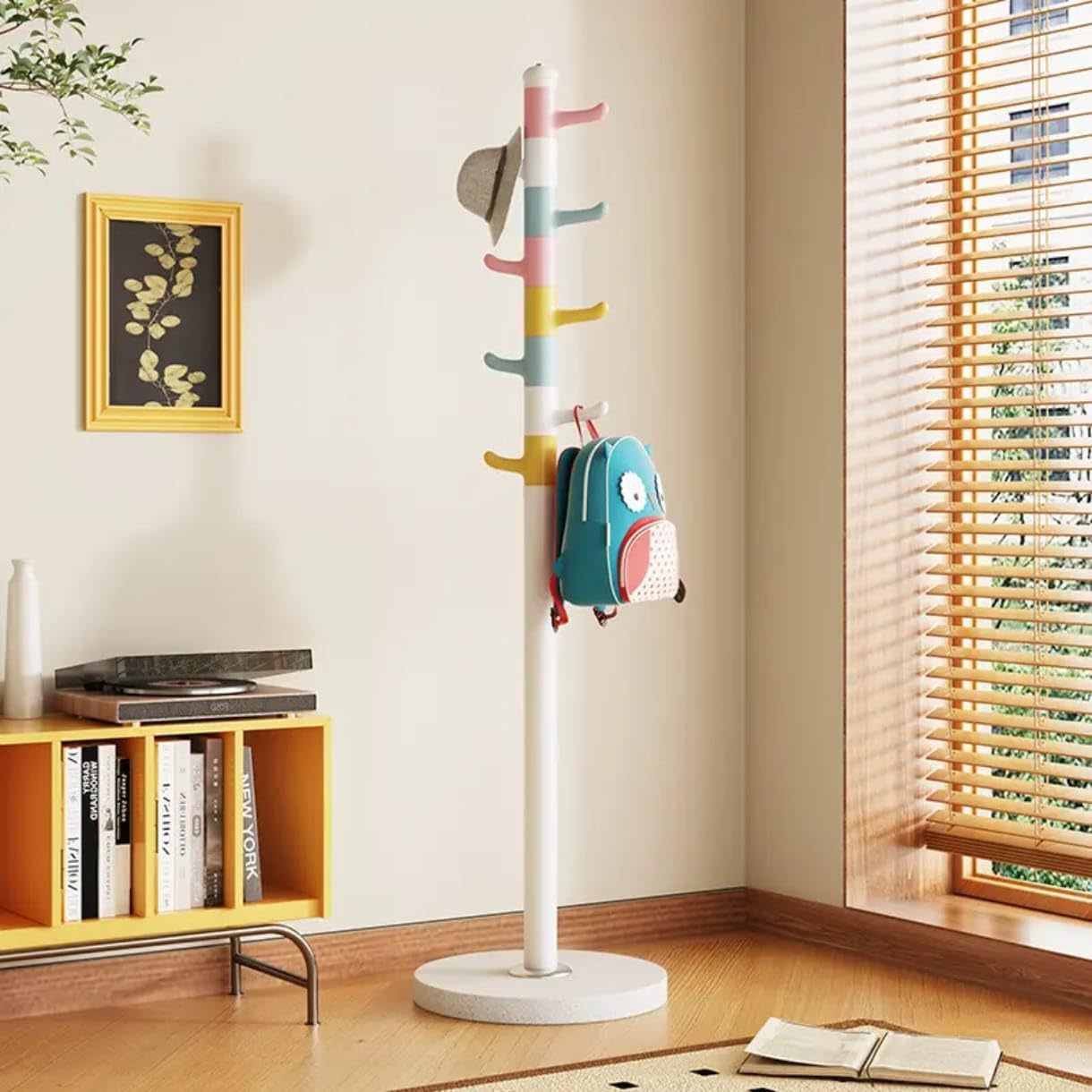 Modern Heavy Duty Freestanding Multi Hook Hanging Stand Organizer