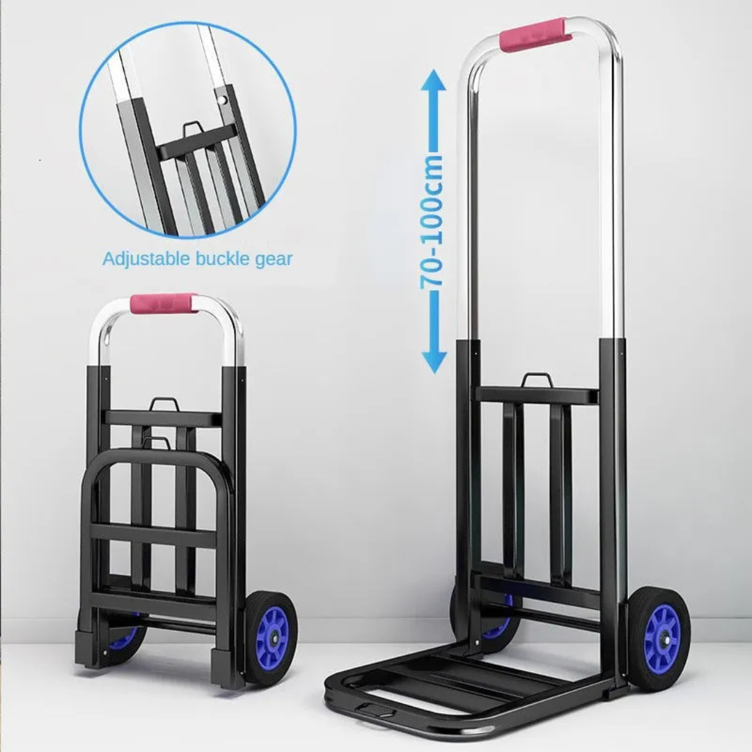 Heavy Duty Foldable Stair Climbing Hand Truck Trolley with Adjustable Handle