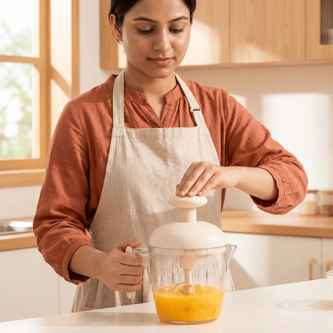 HOMERO Multi-Purpose Ergonomic Design Multi-Blade Manual Egg Mixer
