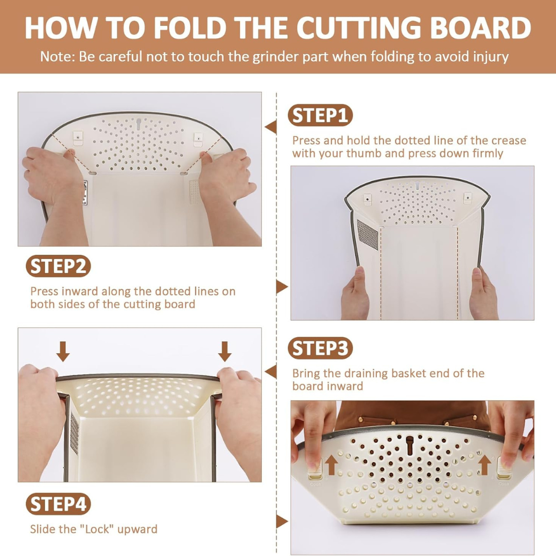 Homero 6 In 1 Multipurpose Foldable Kitchen Chopping Board