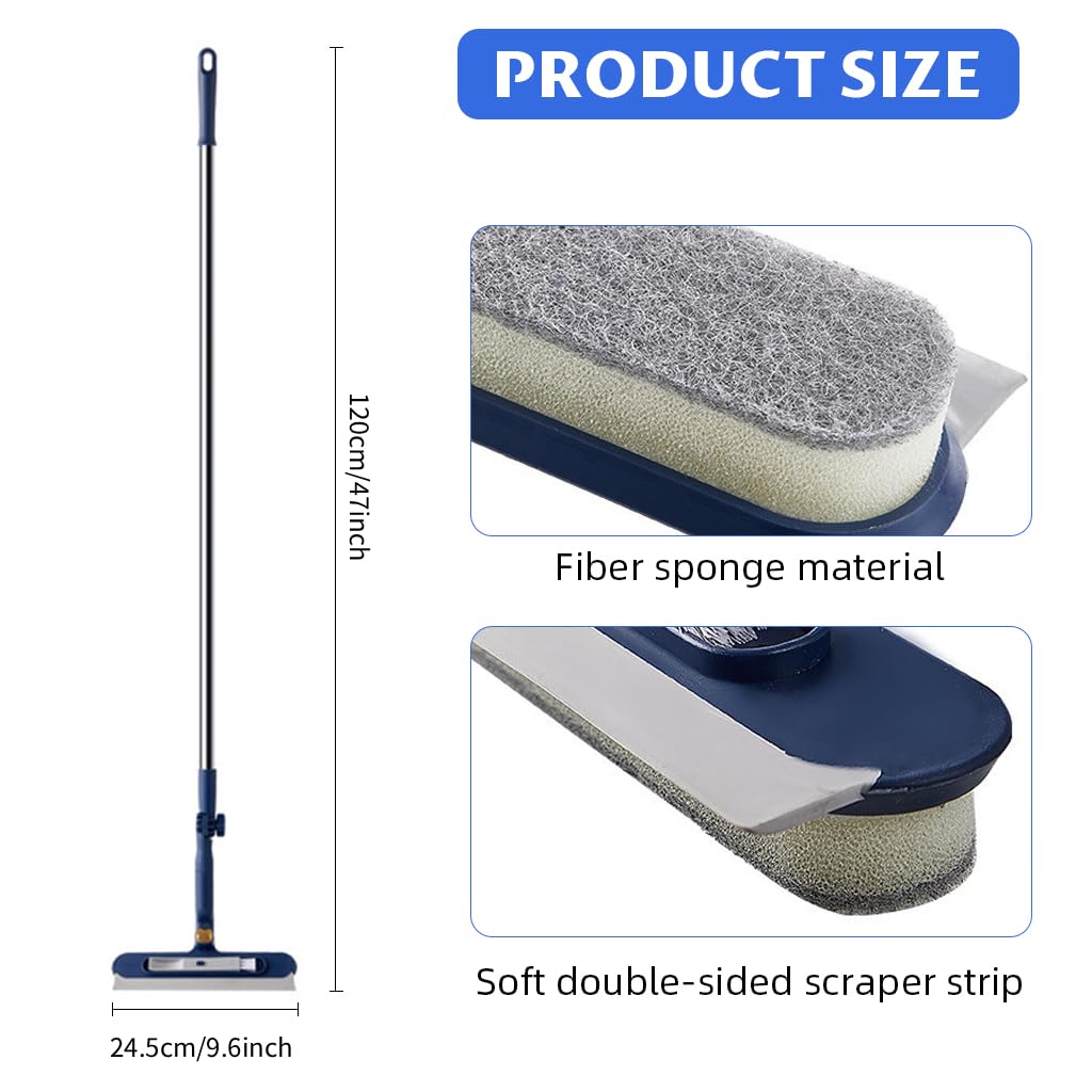 2 in 1 Window Cleaning Squeegee with Microfiber Wiper