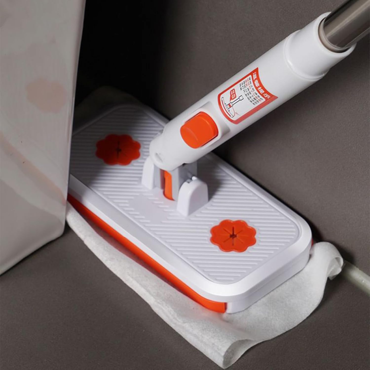 Dry Wet Cleaning Floor Mop with Flexible Clip and Washable Cloth