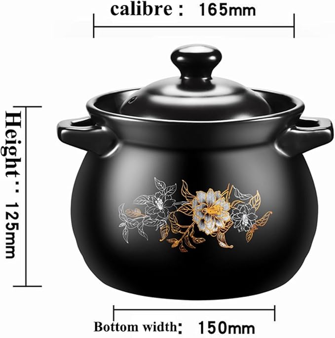 Ceramic Casserole Pot – Round Stoneware with Dual Handles