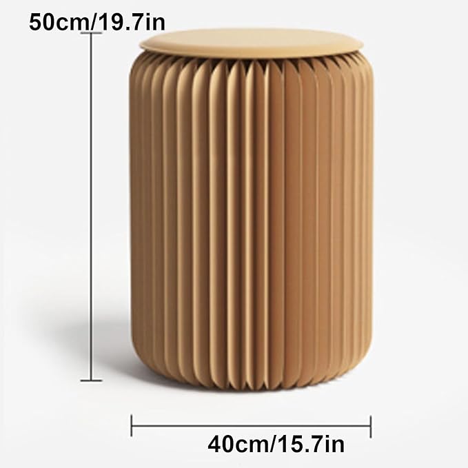 Foldable Accordion Paper Stool with 300 kg Load Capacity