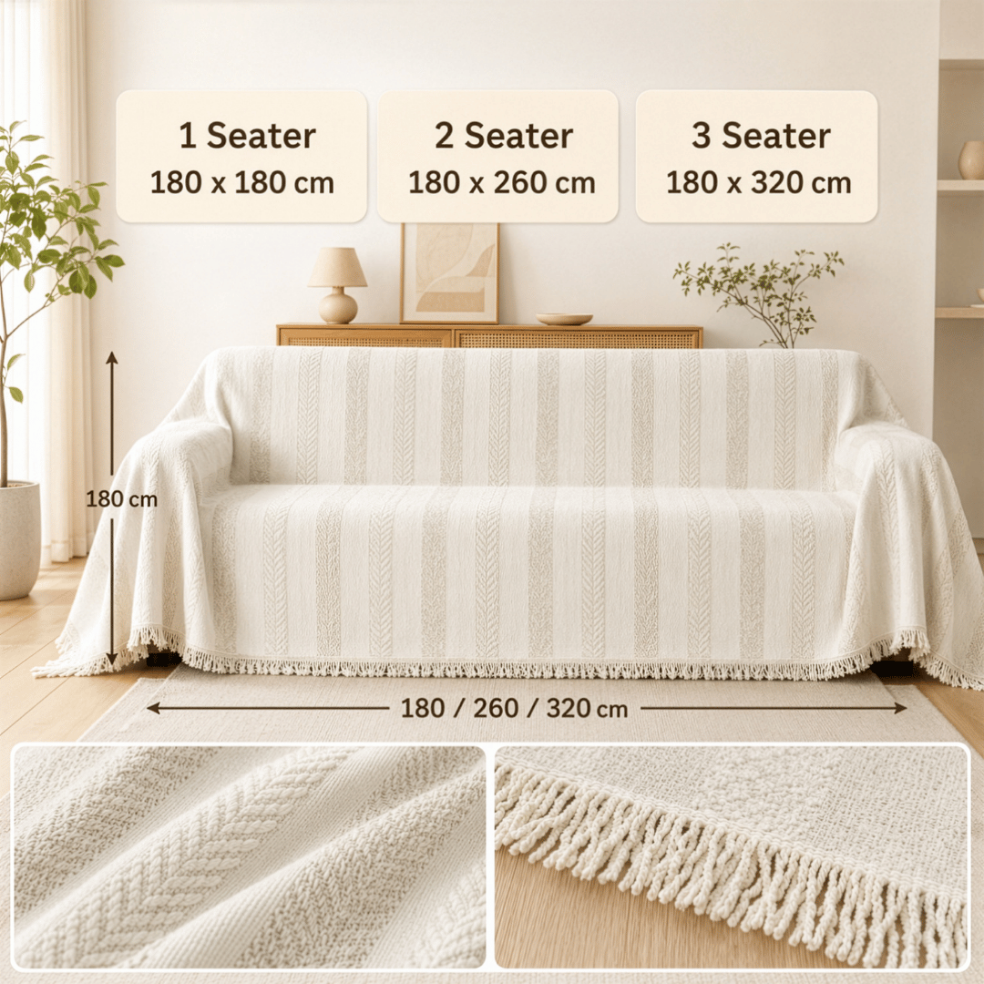 Luxury Reversible Wrinkle Resistant Throw Chenille Sofa Cover