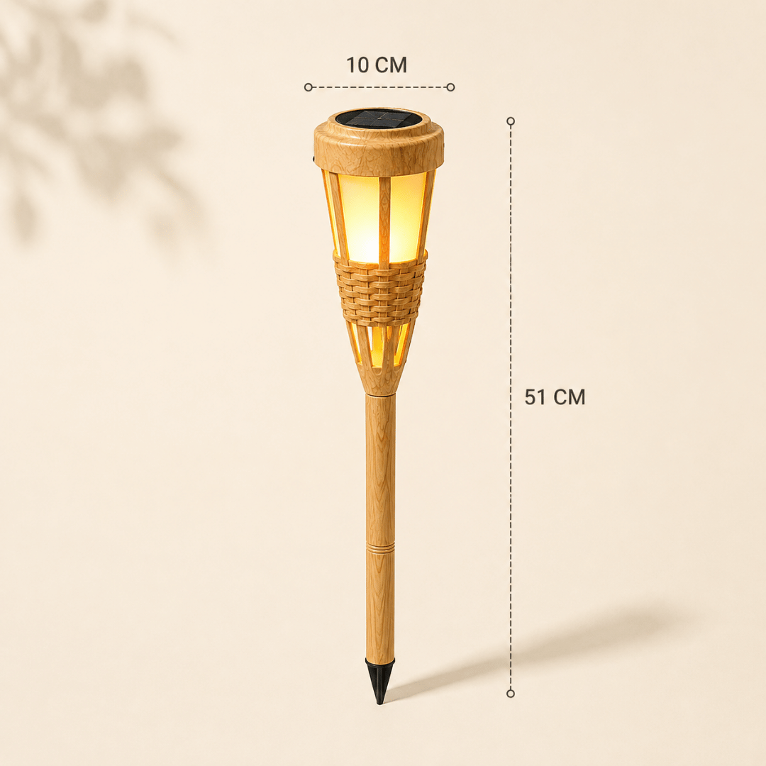 Homero Solar Flame Garden Light Outdoor Waterproof Design