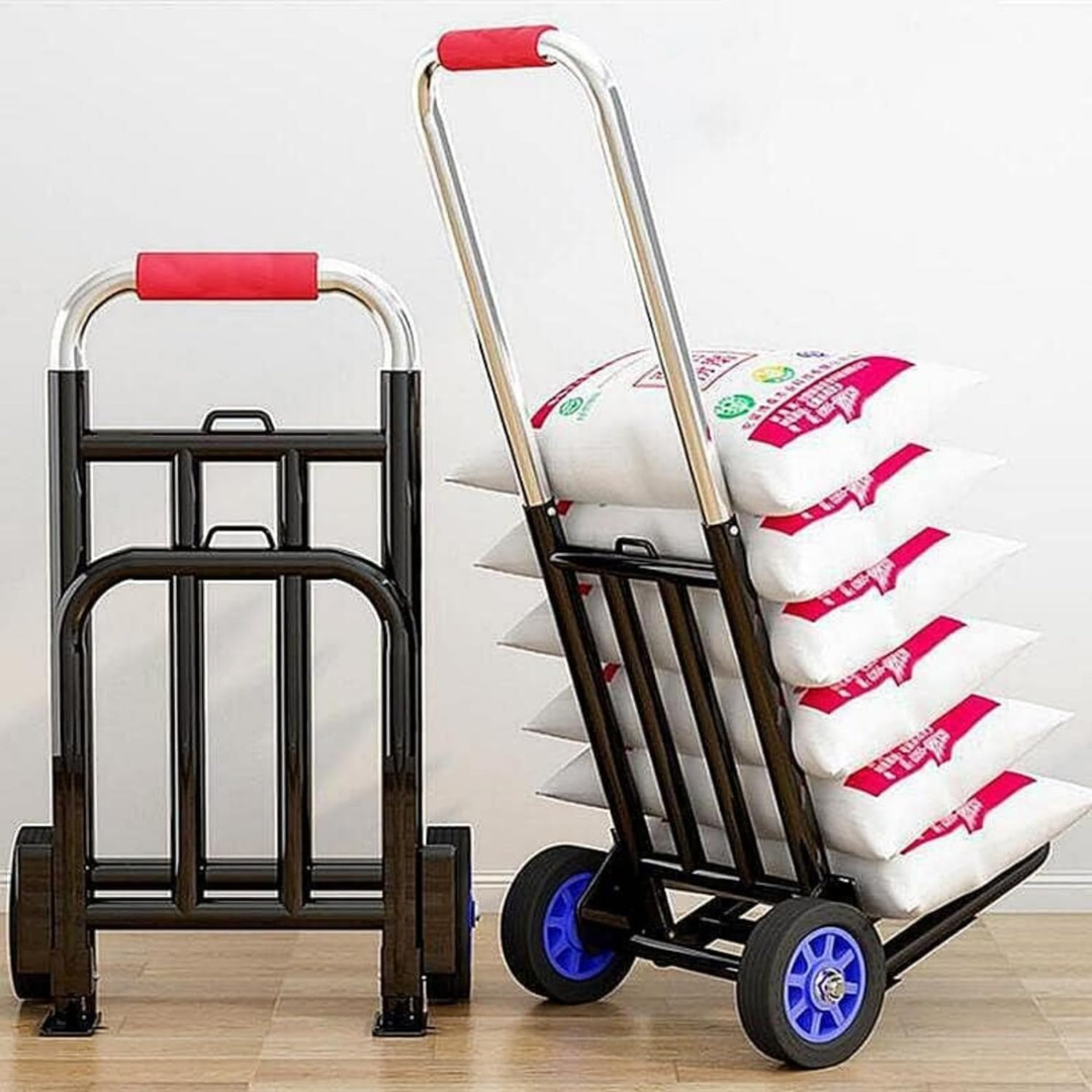 Heavy Duty Foldable Stair Climbing Hand Truck Trolley with Adjustable Handle