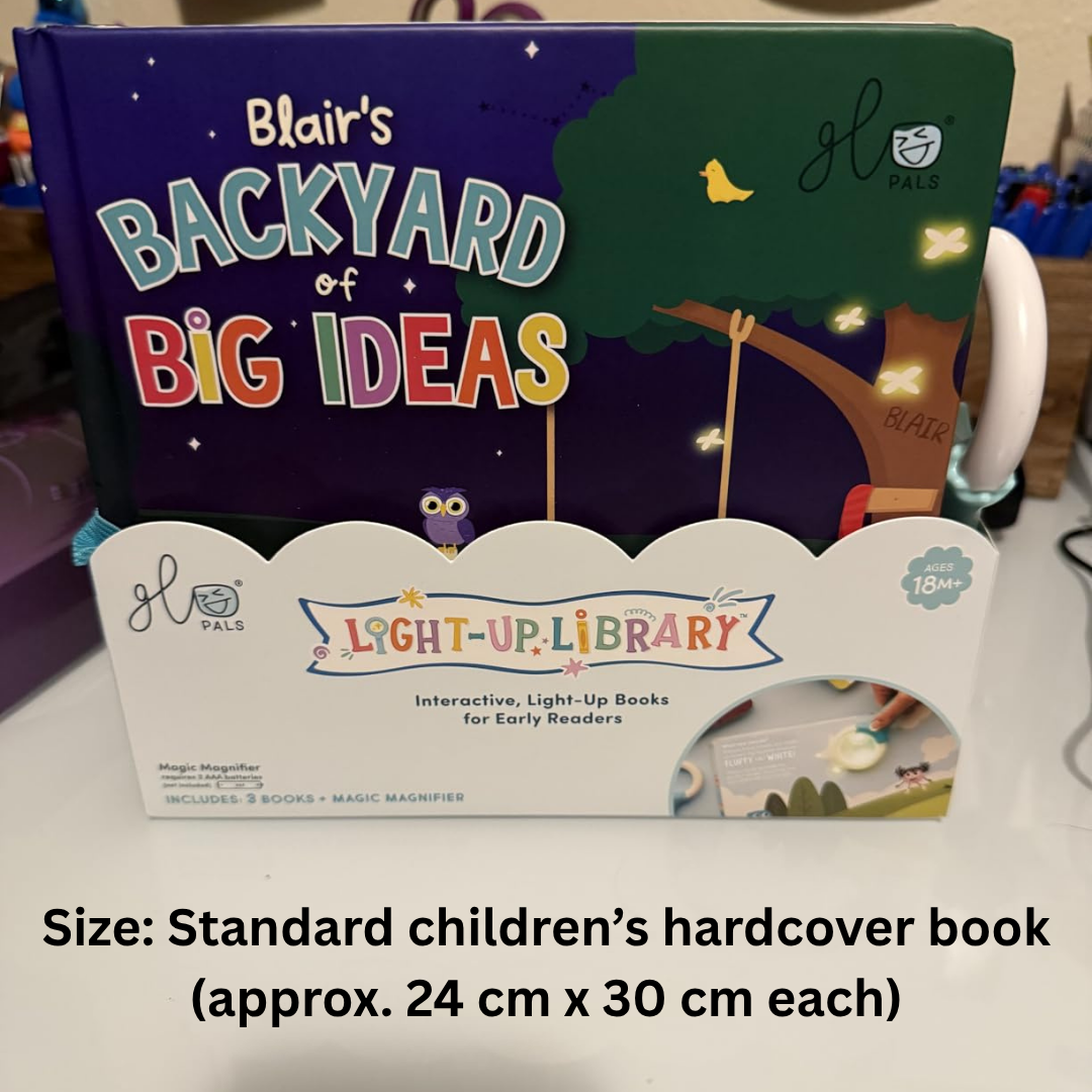 Homero Light-Up Kids Book Collection Interactive Learning Set with Magic Magnifier (3 Story Pack)