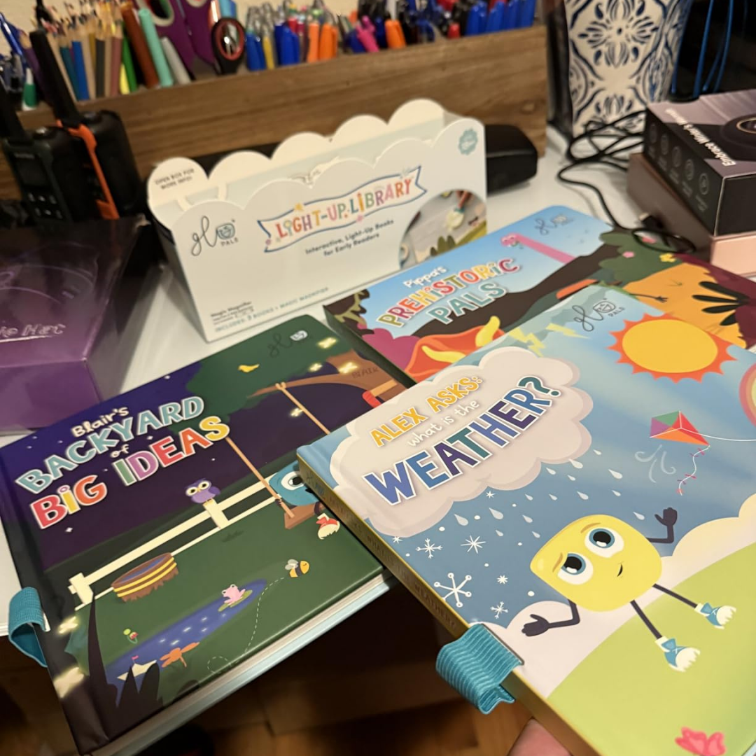 Homero Light-Up Kids Book Collection Interactive Learning Set with Magic Magnifier (3 Story Pack)