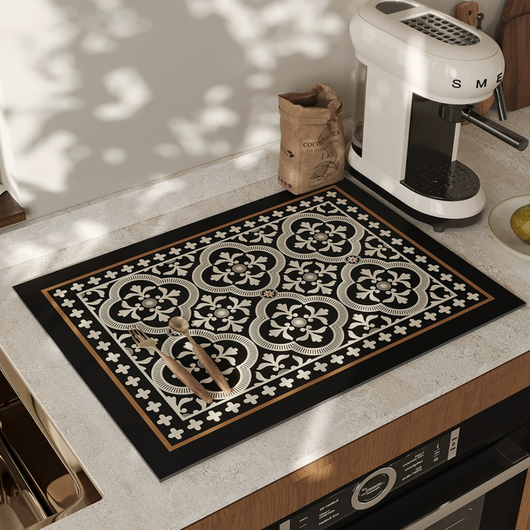 HOMERO Elegant Classic Pattern Absorbent Anti-Slip Diatom Mat