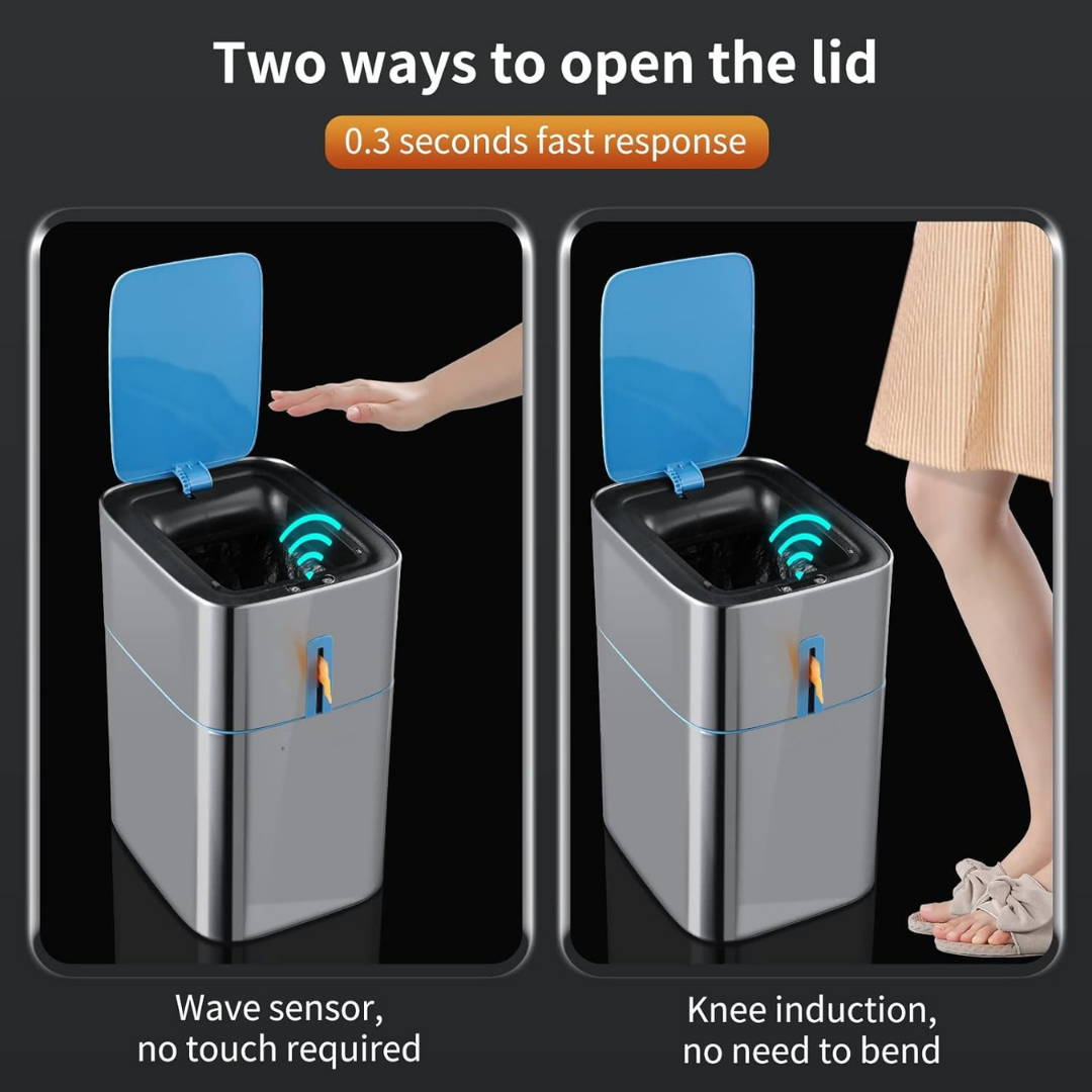 HOMERO Smart Sensor Touchless Automatic Lid Opening Trash Can