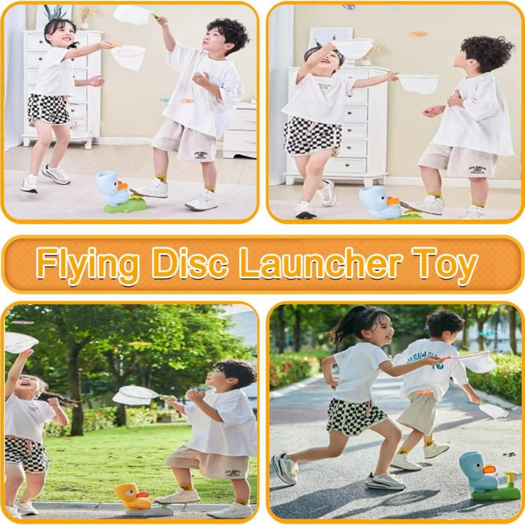 Homero Flying Disc Launcher Interactive Play Toy Duck Set