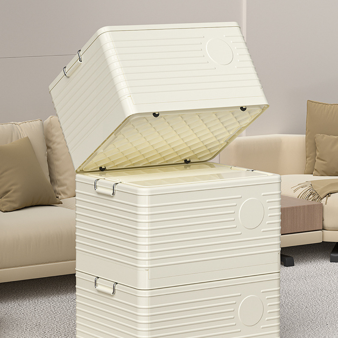 Multi Purpose Storage Utility Foldable Stackable Storage Box With Wheels