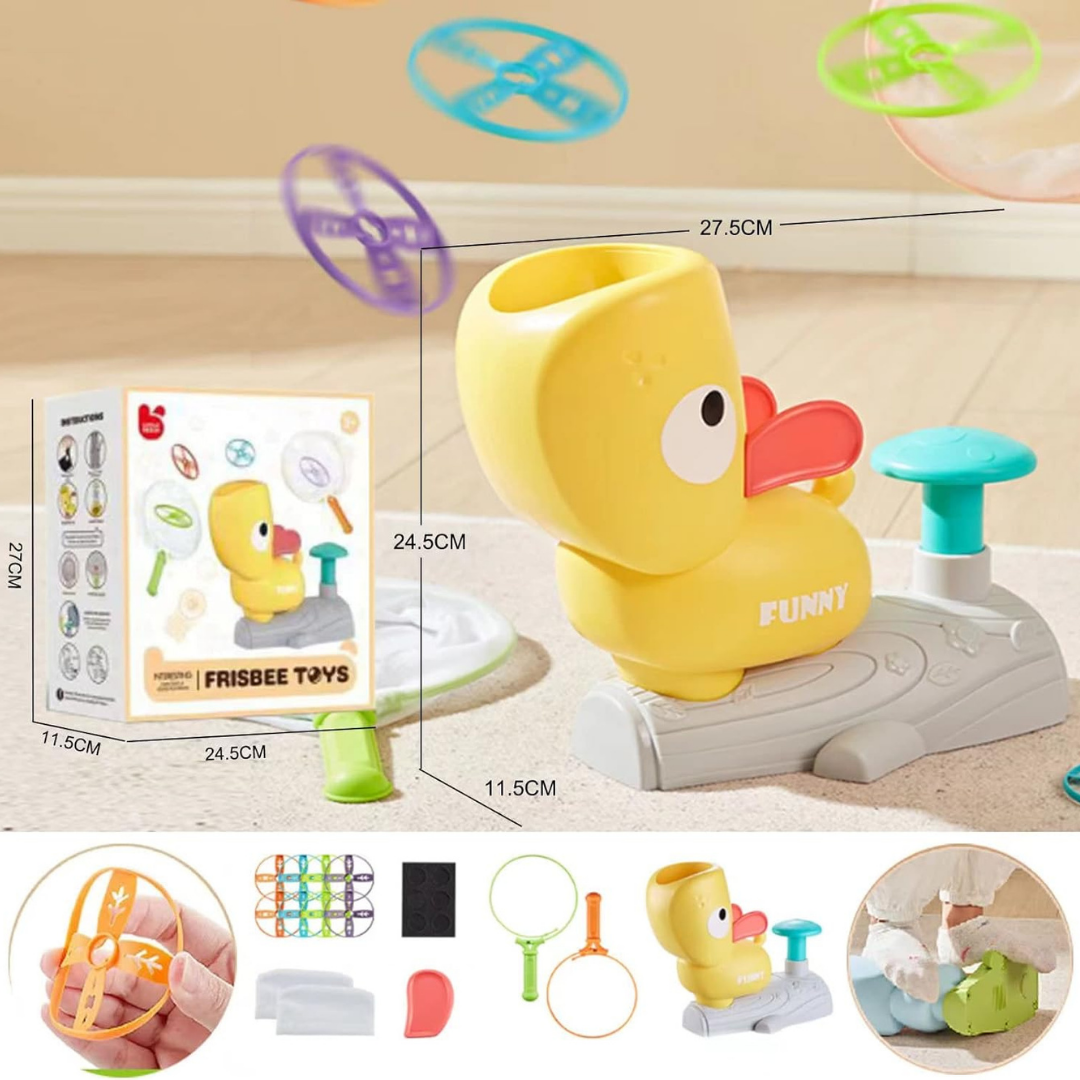 Homero Flying Disc Launcher Interactive Play Toy Duck Set
