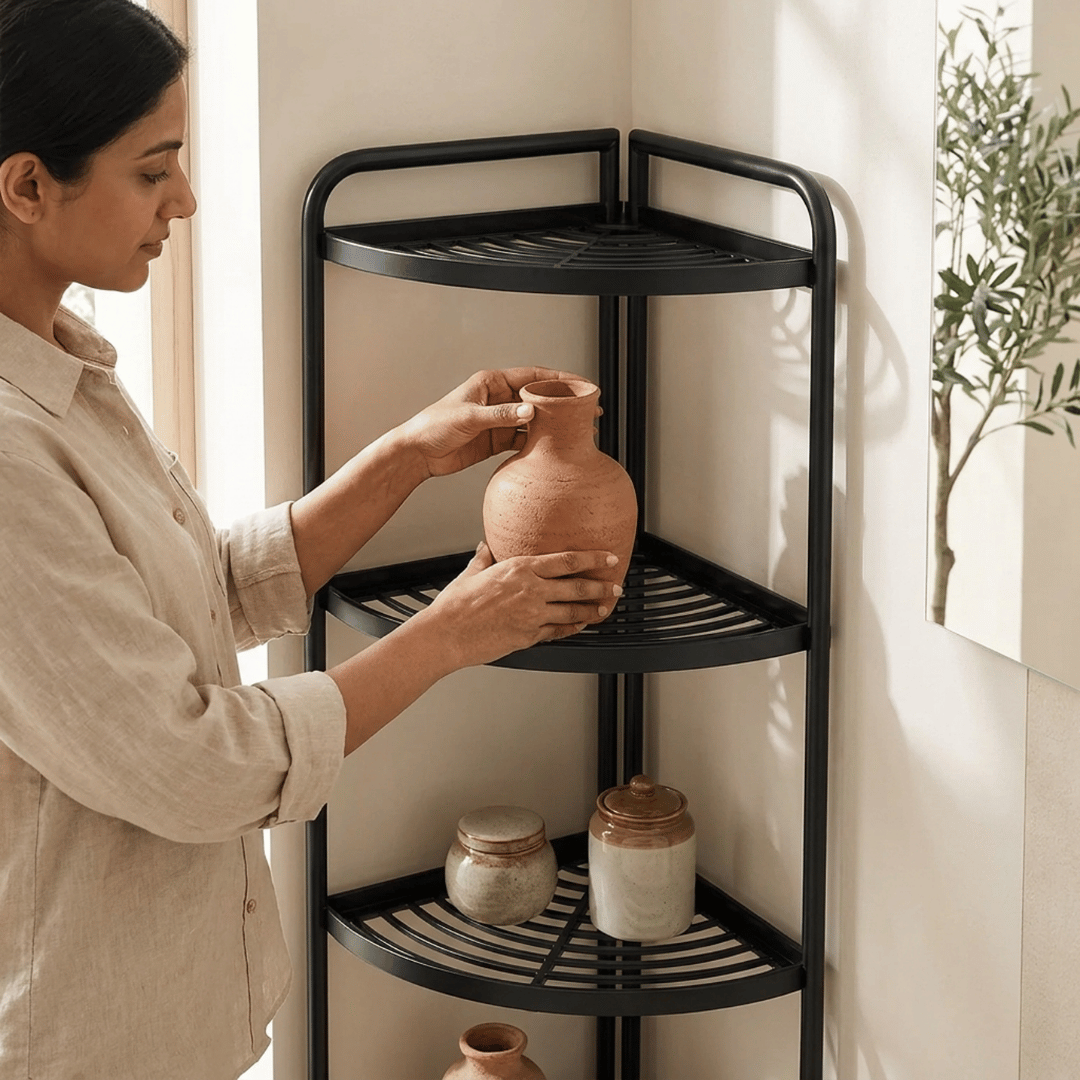 Homero Multi-Purpose Space Saving Corner Shelf Rack