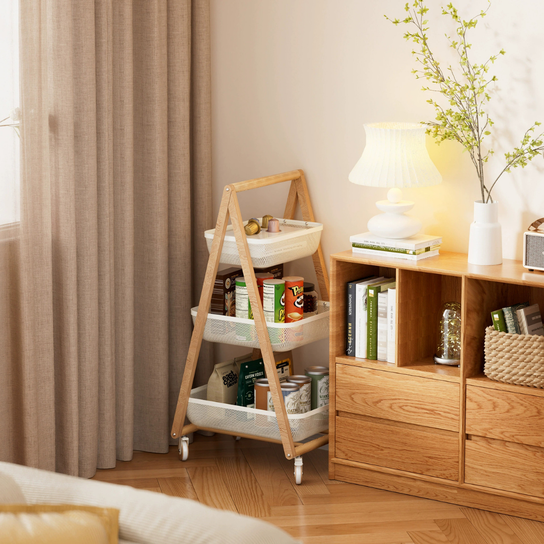 HOMERO Multi-Layer Storage Trolley with Smooth Wheels