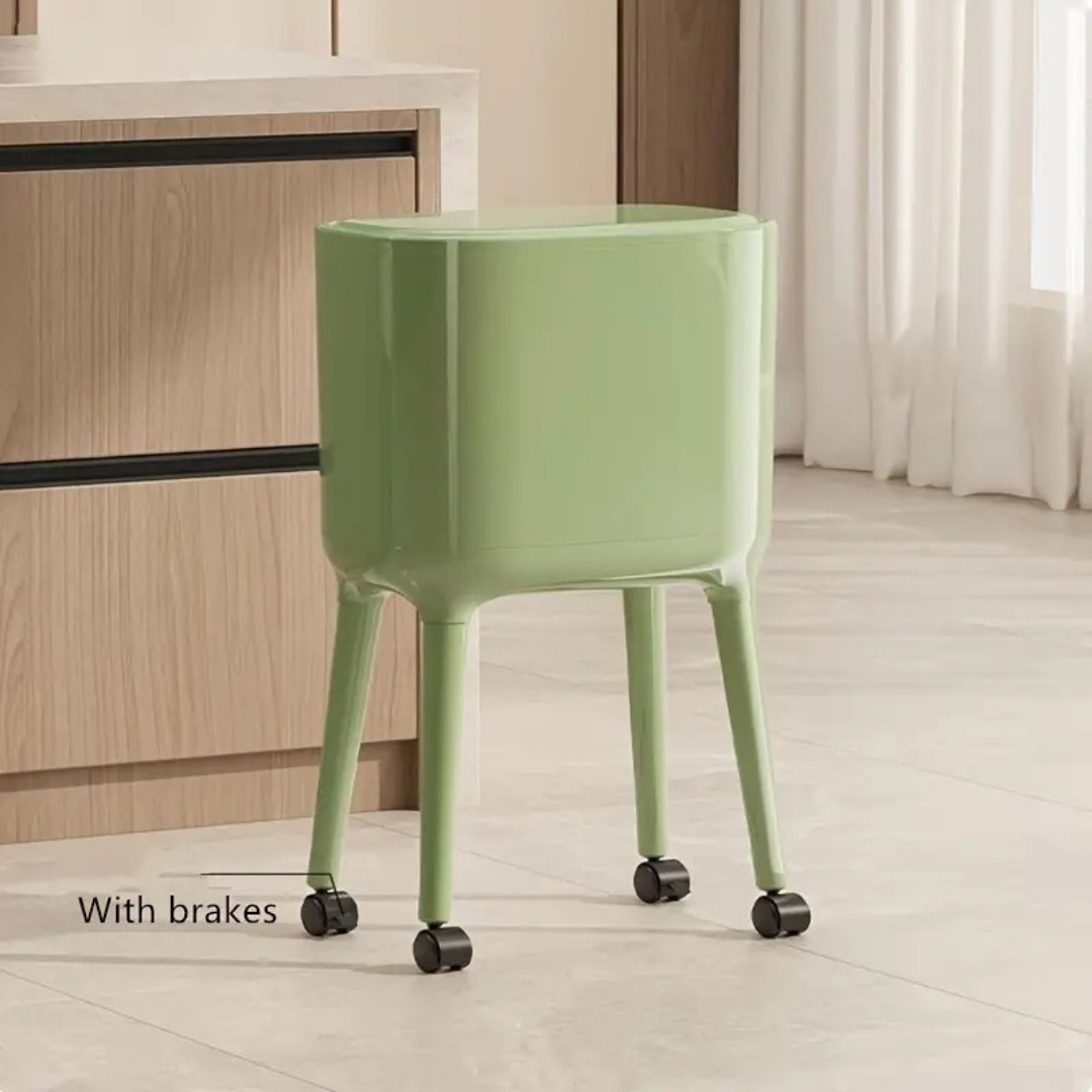 HOMERO Nordic Style High Foot Push Lid Trash Can - 16L