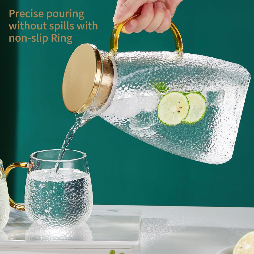 HOMERO Elegant Heat-Resistant Glass Water Bottle Large Capacity - 1600ml