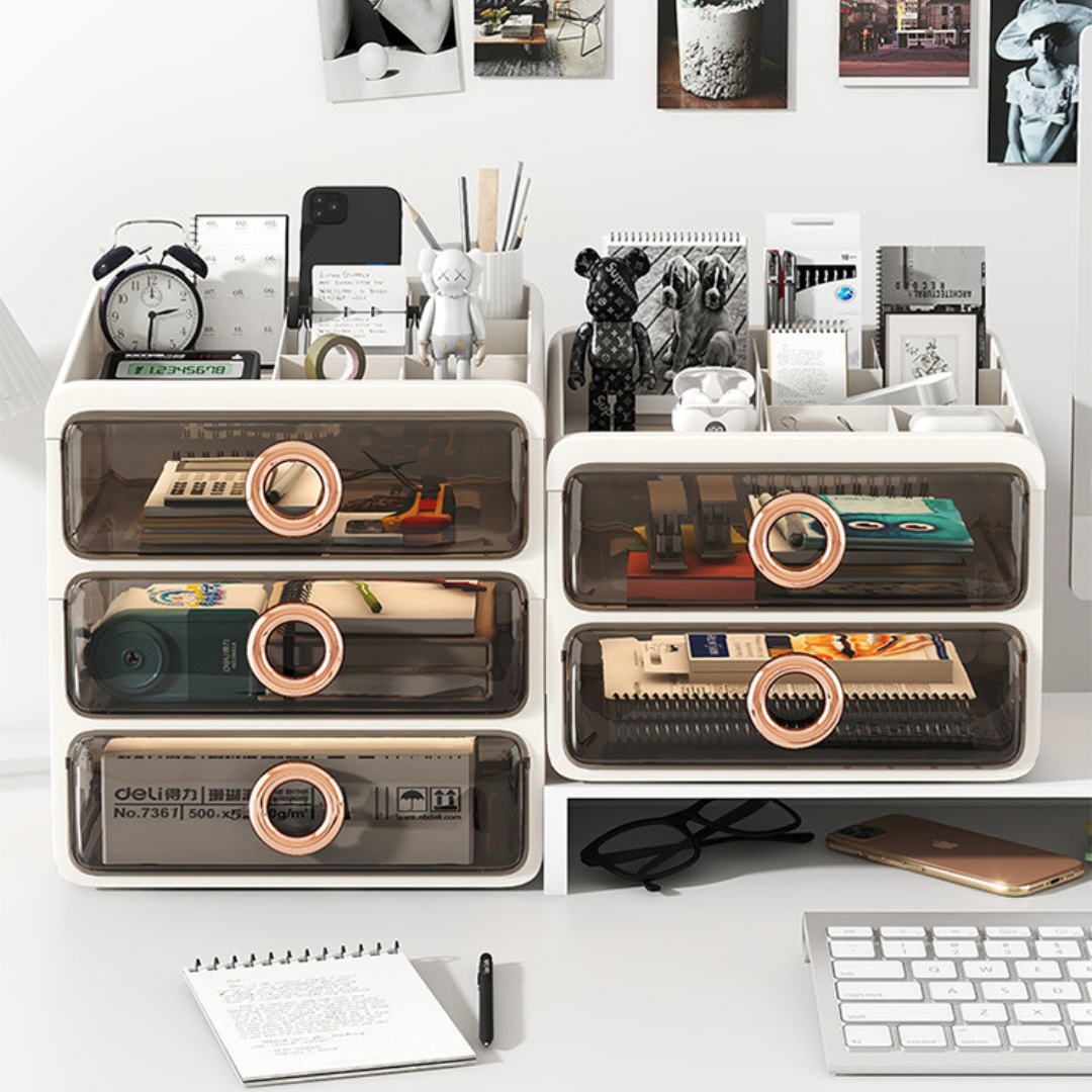 Premium Transparent Multi Purpose Storage Cabinet with Stackable Drawers