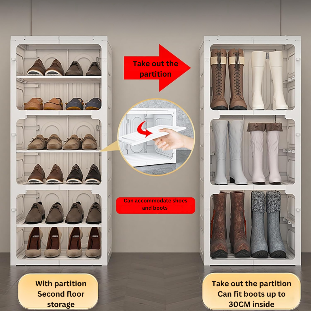 Multi-Layer Foldable Shoe Cabinet