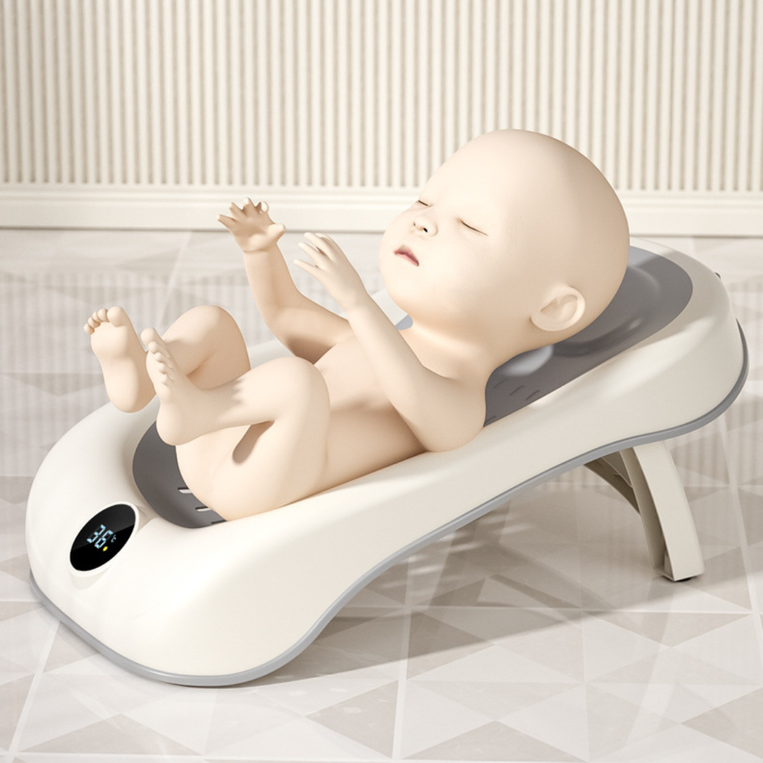 Foldable Baby Bath Comfortable Seat Support with Anti-Slip Base