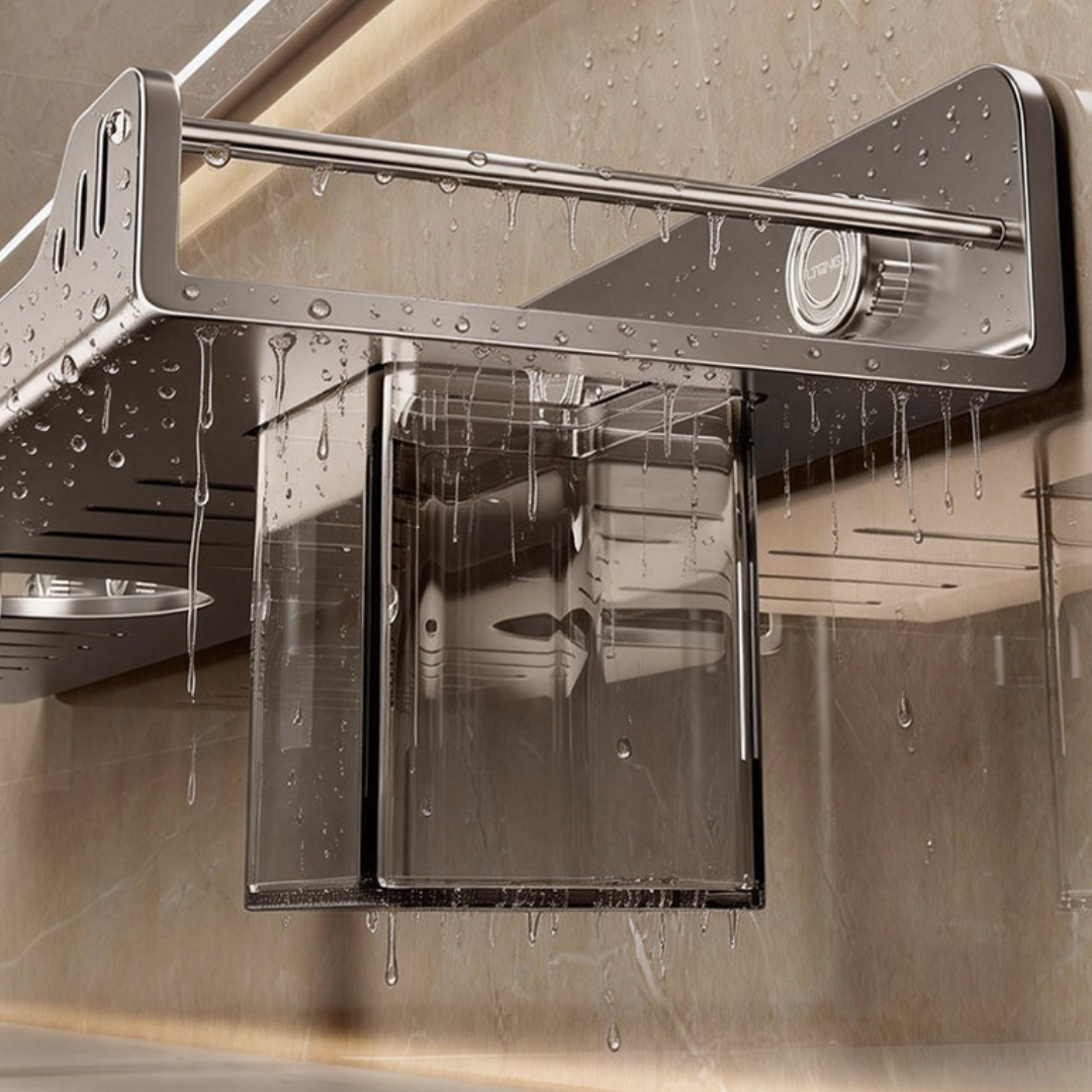 Multipurpose Suction Cup Shelf Drainage Storage Rack