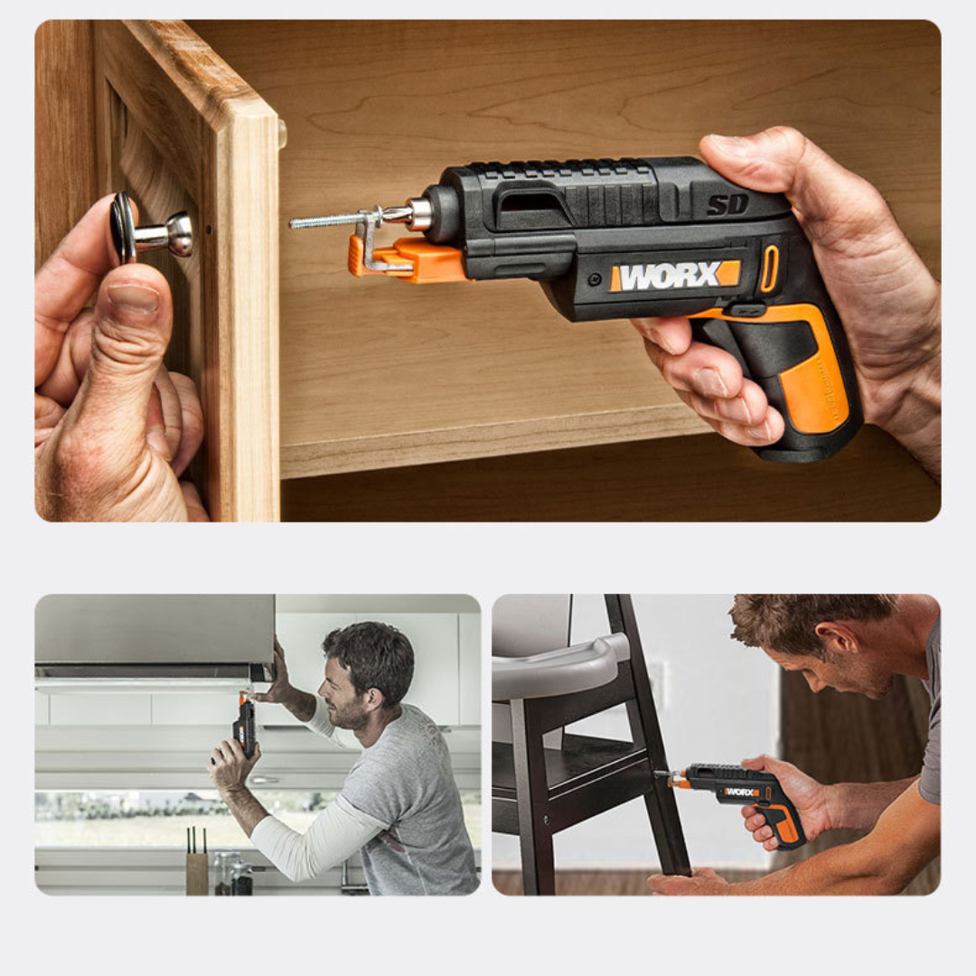 HOMERO Semi Automatic Cordless Electric Revolver Bit Storage 4V Lithium Power Screwdriver