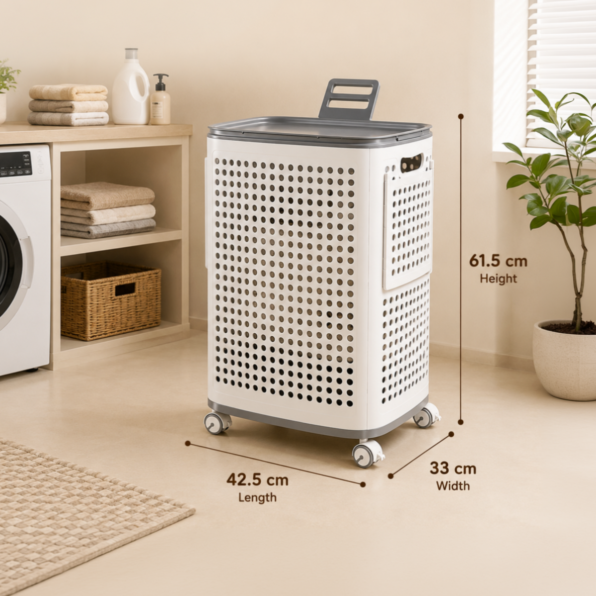 Multi Purpose Laundry Storage Basket with Wheels