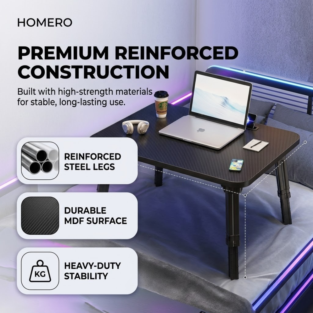 Carbon Fiber Height Adjustable Multipurpose Laptop Study Table