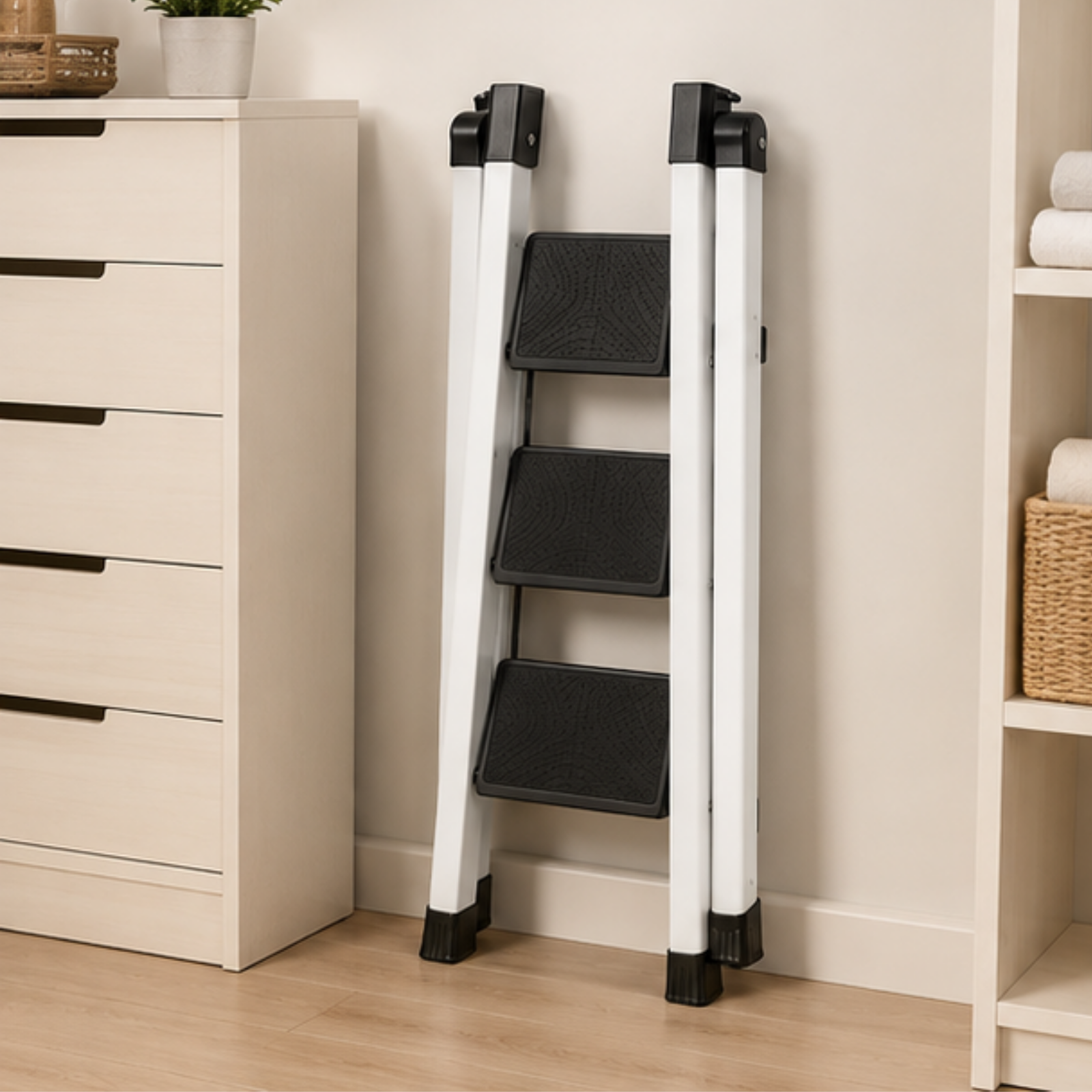 3 Step Folding Ladder with Wide Anti Slip Steps