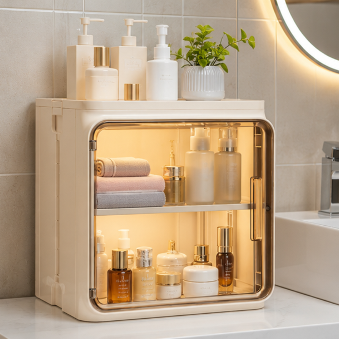 Multi-Purpose Removable Shelves Dustproof Storage Cabinet with Magnetic Door