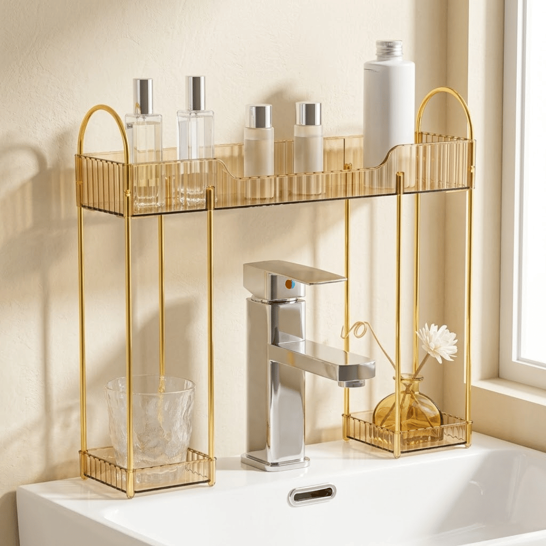 Over Faucet Washbasin Multipurpose Storage Rack
