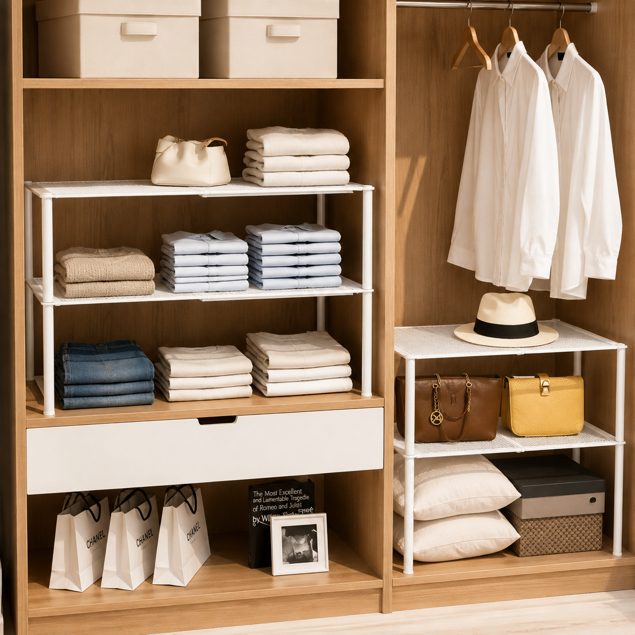 Smart Expandable Divider for Wardrobes, Closets & Cabinets