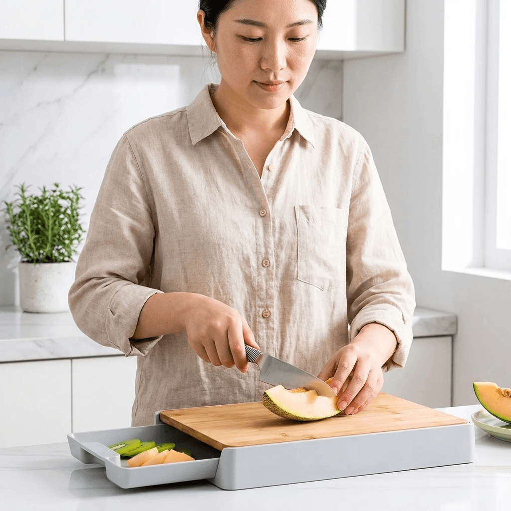Homero Multipurpose Chopping Board with Removable Pull Out Drawer