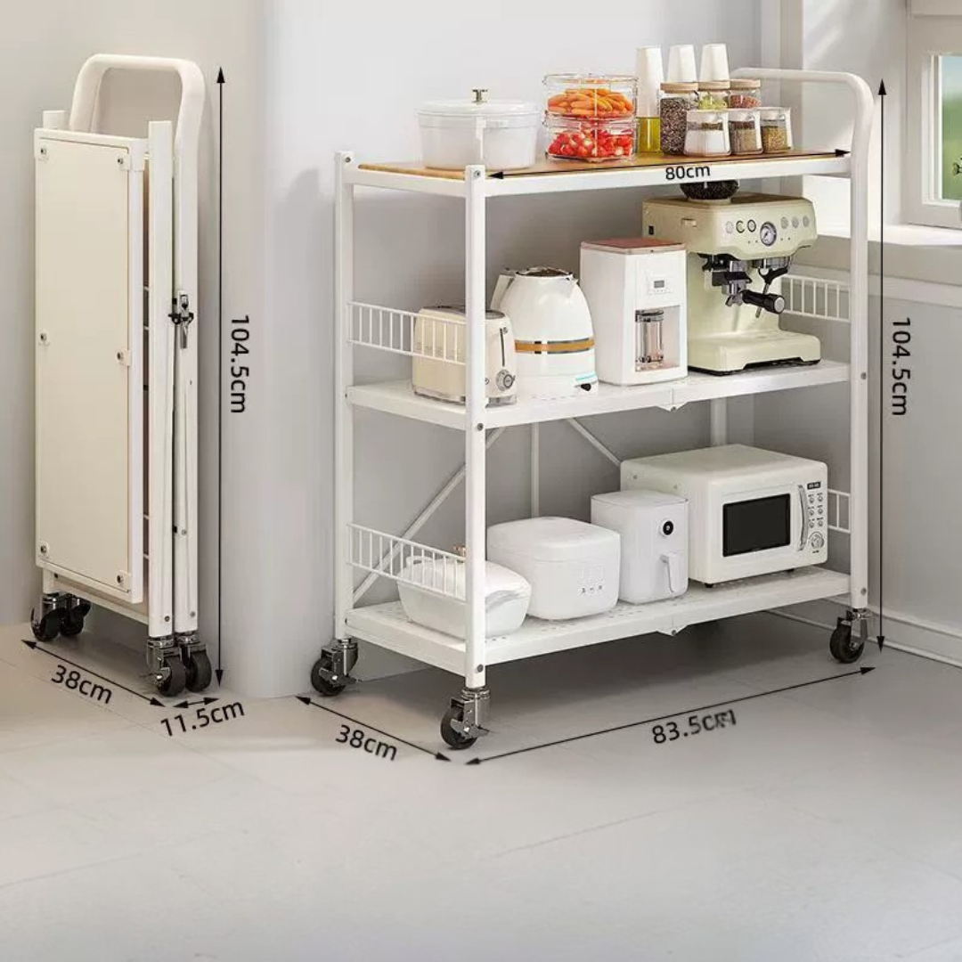 Multi-Purpose Foldable Utility Storage Cart with Wheels