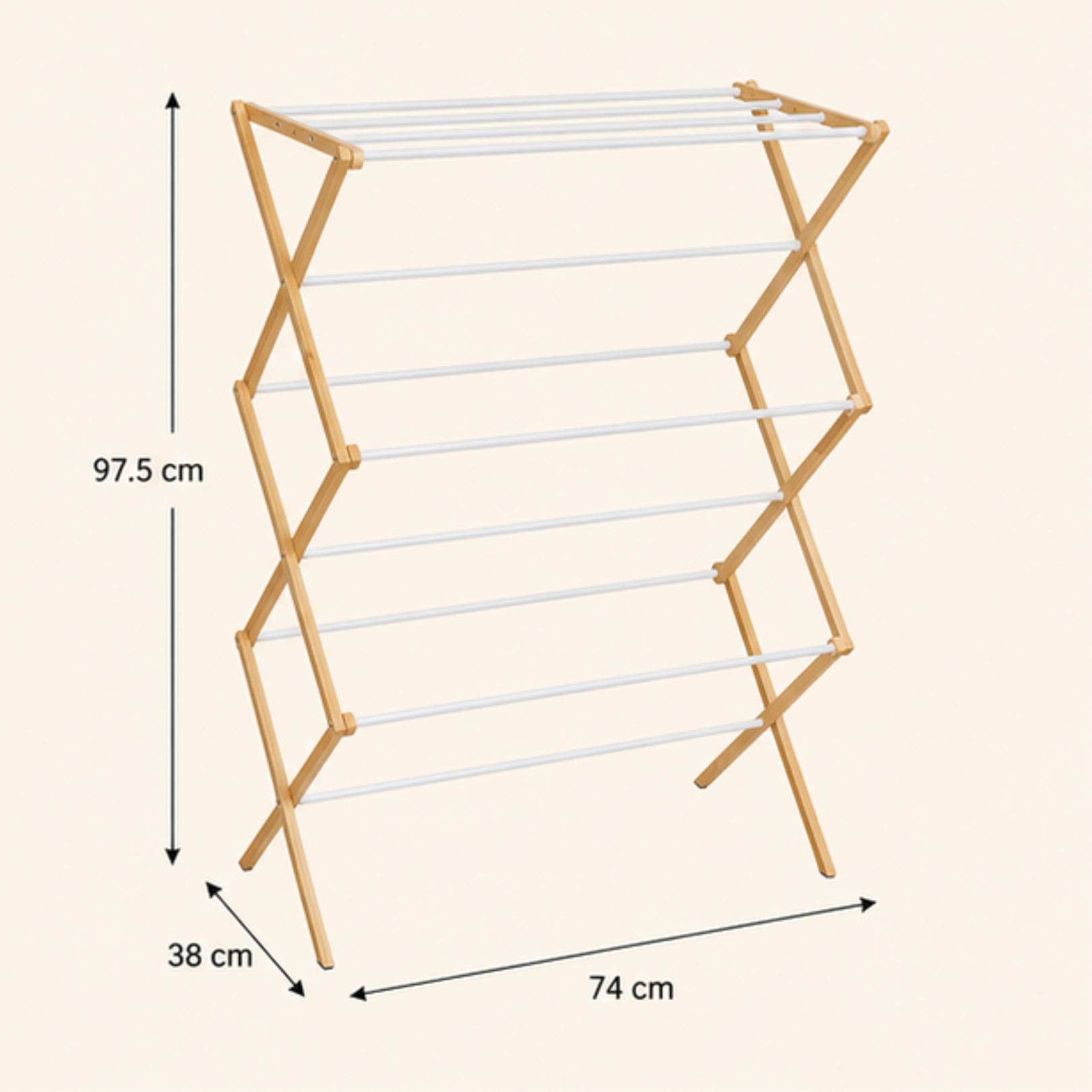 Multipurpose Floor Standing Foldable Laundry Drying Rack