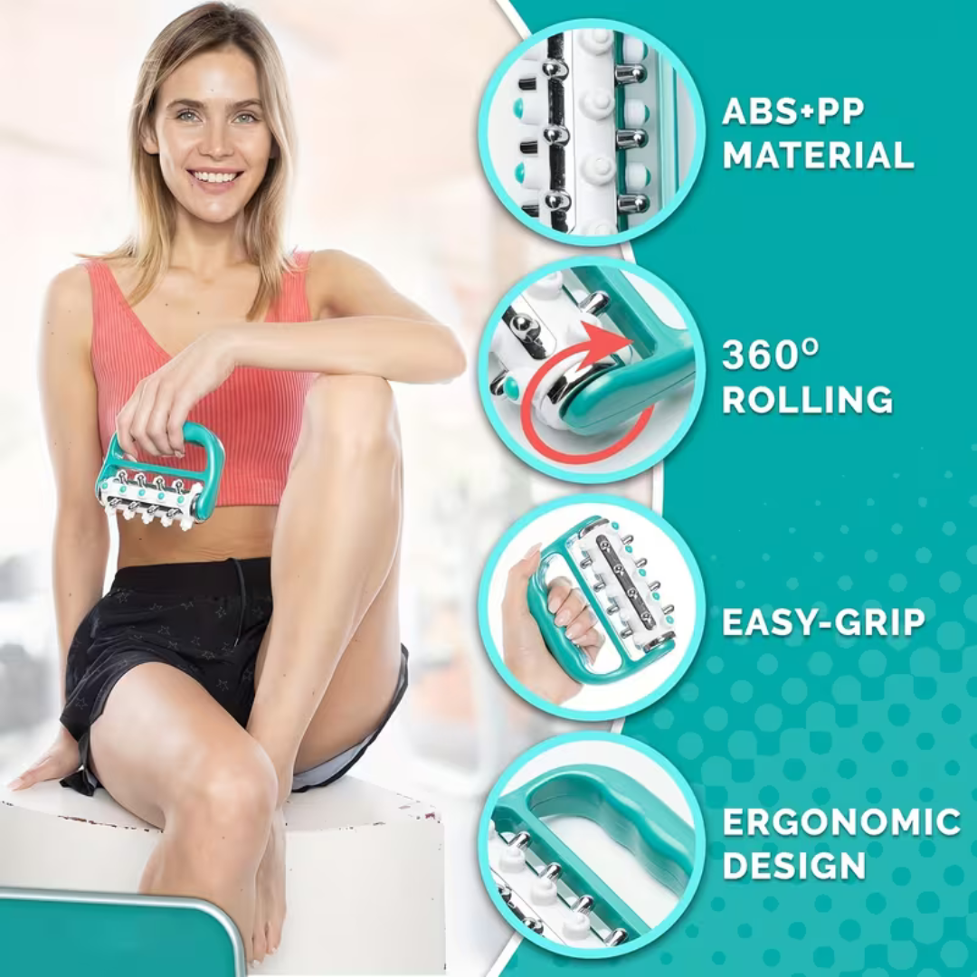 Ergonomic Handheld Massage Roller Full Body Rolling Massager