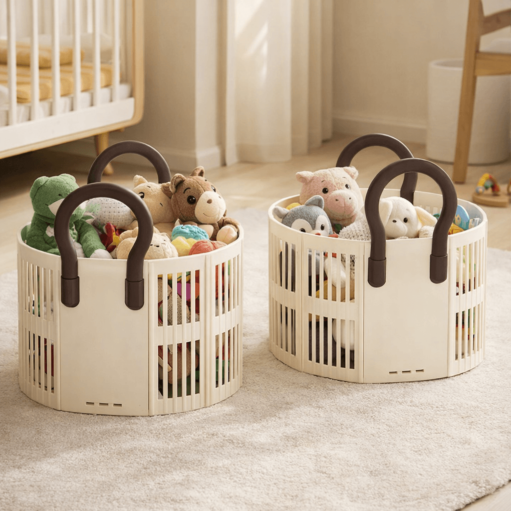 Multipurpose Large Capacity Foldable Basket with Handle