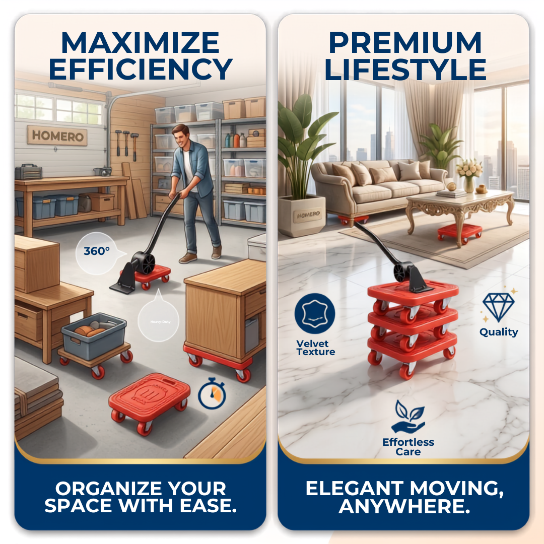 Heavy Load Furniture Shifter Kit with 360° Universal Rotating Wheels