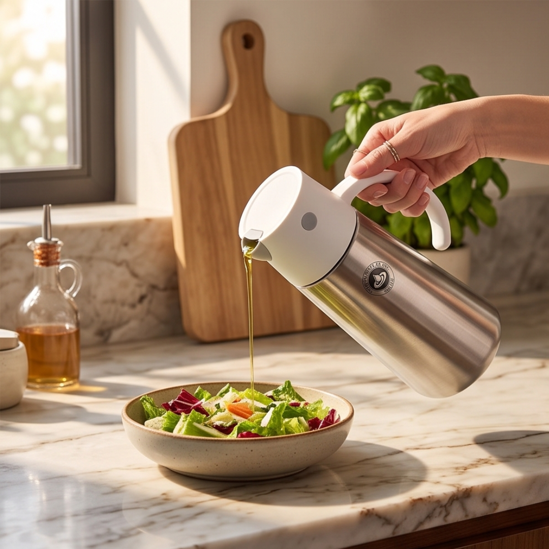 Premium Stainless Steel Leakproof Oil Dispenser Bottle