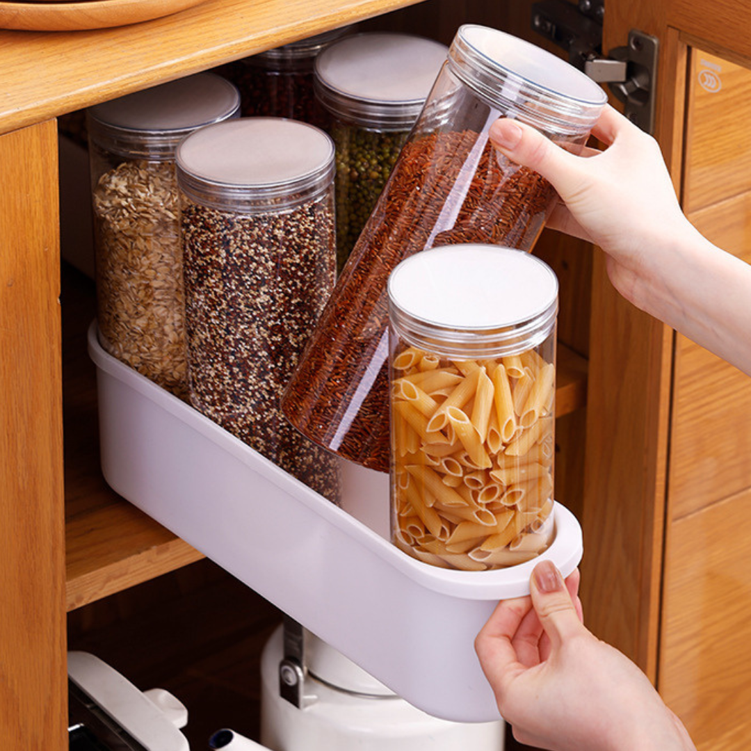 Multi Section Moisture Proof Transparent Storage Jar