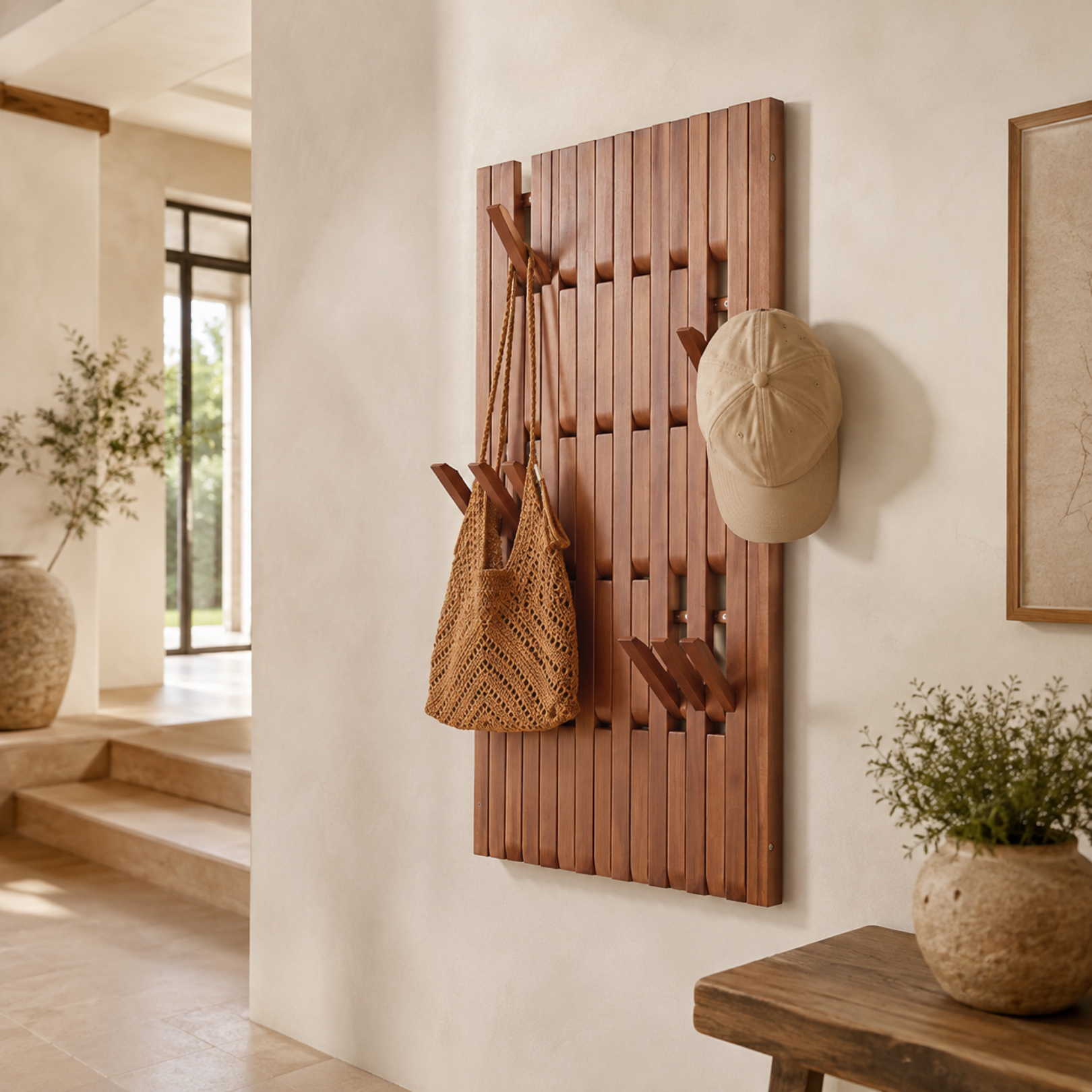 Solid Wood Tree Branch Multiuse Hanger